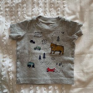 Carters Grey Infant Graphic Tee in 3M